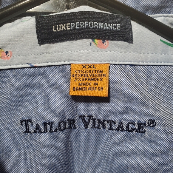 TAILOR VINTAGE - Mens Macaw LuxePerformance Oxford Button Down shirt - Picture 3 of 6